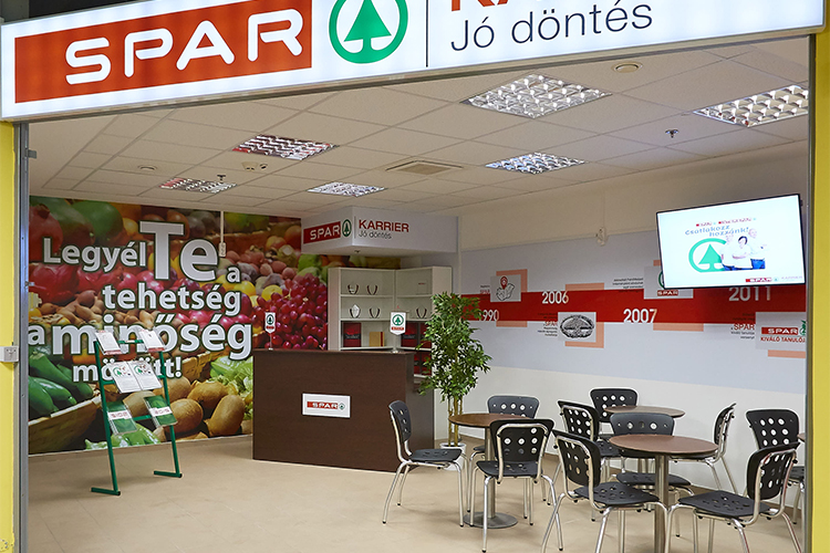 Retail chain Spar opens its first recruitment office in Hungary, where it has nearly 500 stores, employs 13,000 people.