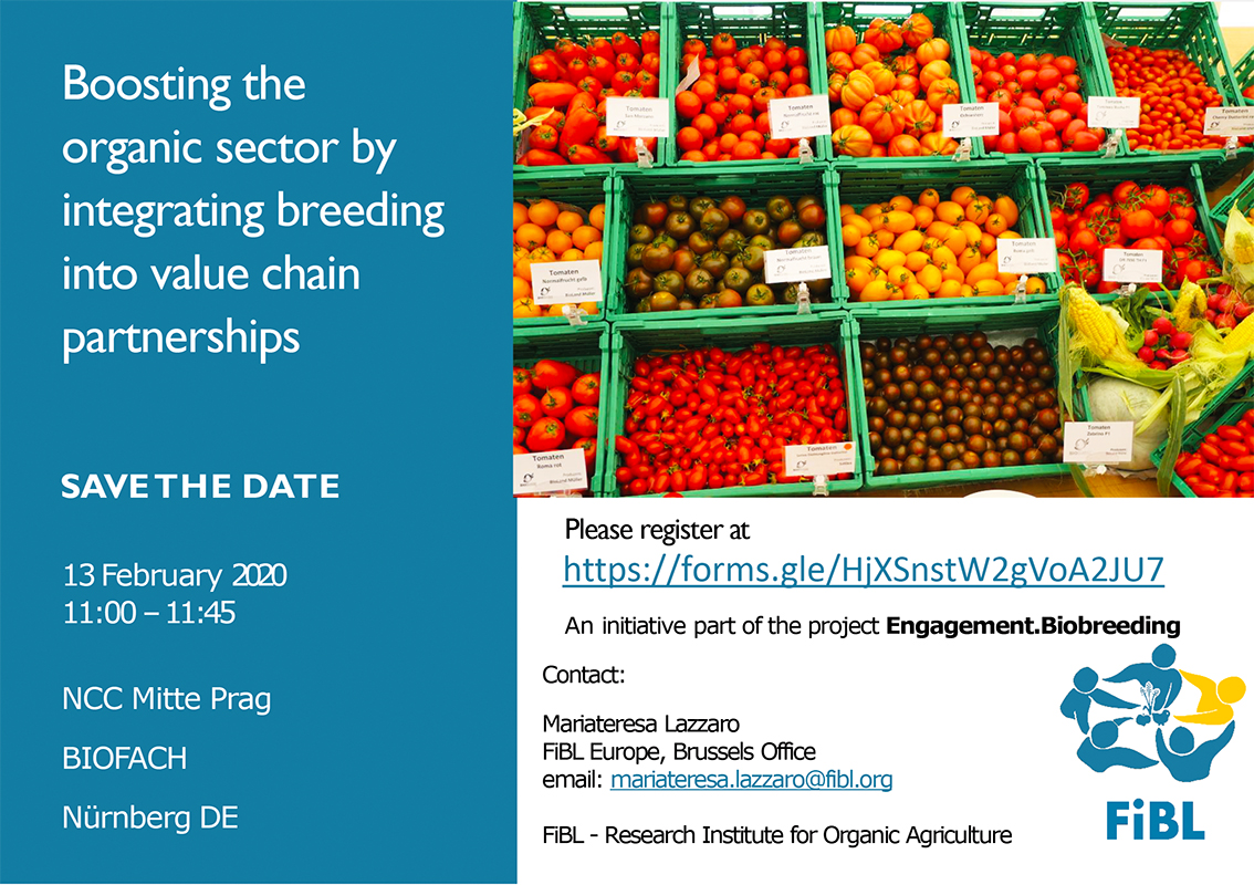 Workshop at BIOFACH2020: “Boosting the organic sector by integrating breeding into value chain partnerships”