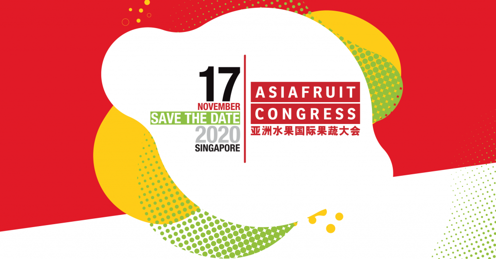 ASIAFRUIT CONGRESS 2020 will take place on November 17, 2020, in Singapore