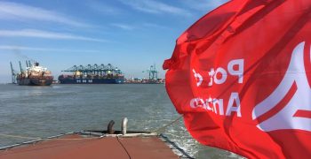 Largest container ship in the world calls on Port of Antwerp