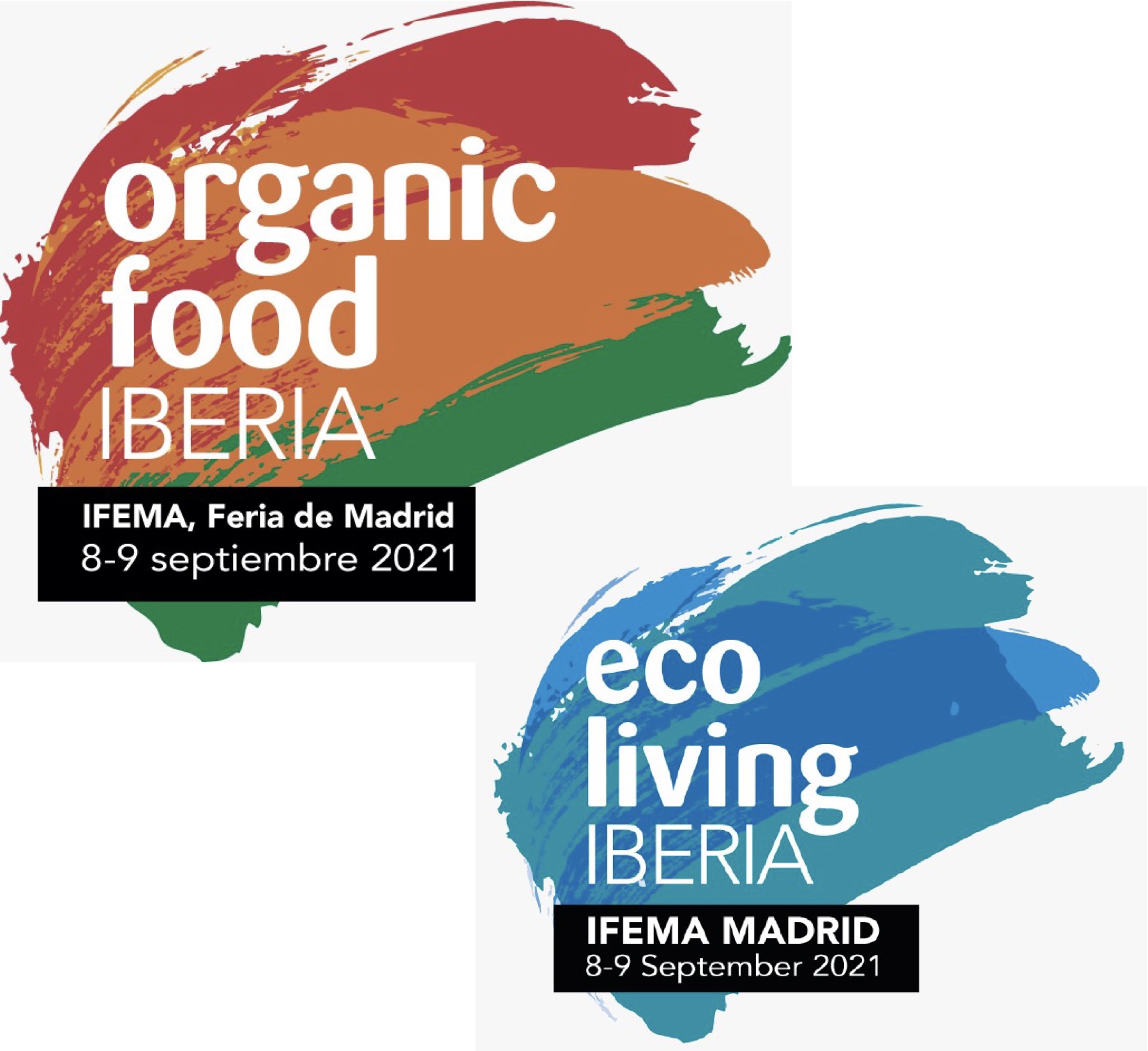 Organic Food Iberia and Eco Living Iberia logos