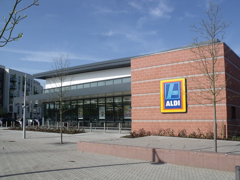 Aldi at Edgbaston Mill near Birmingham City Council, in the United Kingdom.