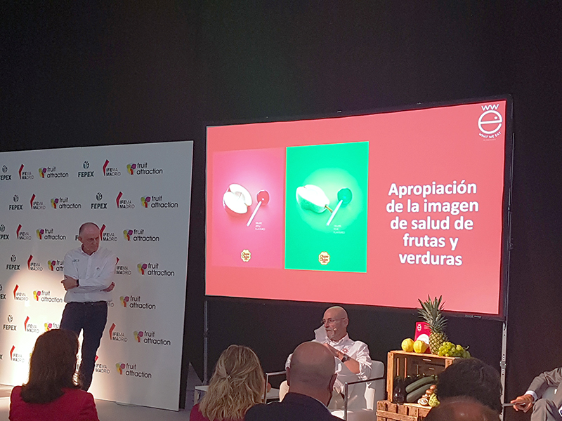 Presentation of the What We Eat foundation at Fruit Attraction 2021.
