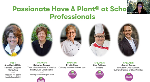 Speaker panel for the ‘Have a Plant® at School’ webinar