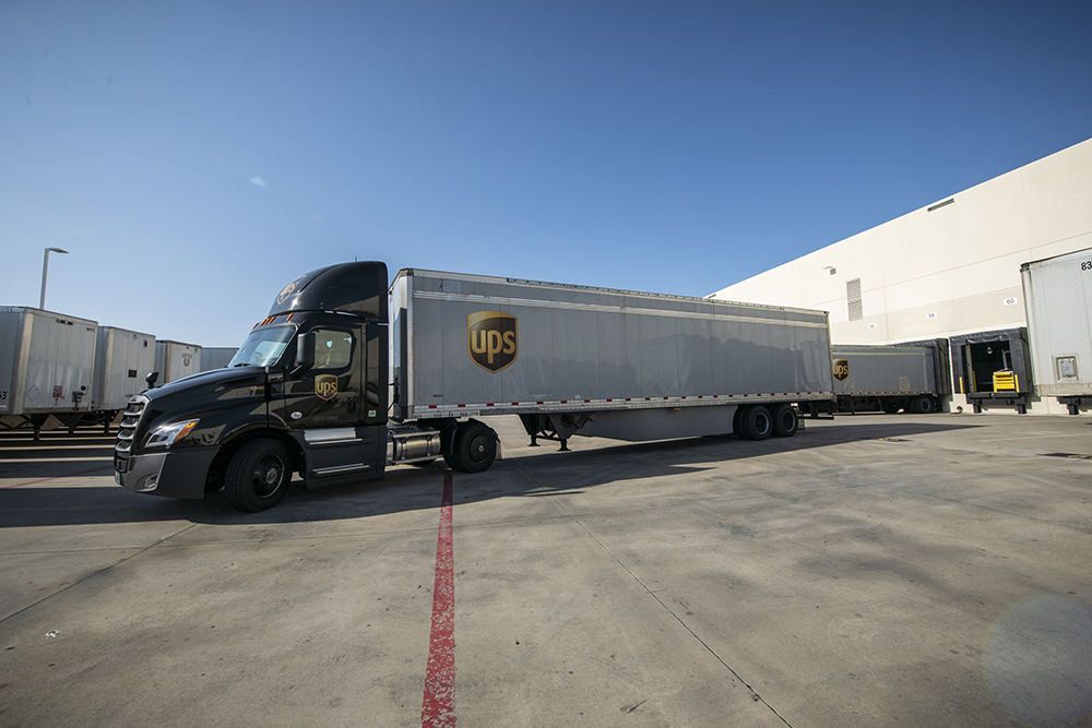 UPS truck. Copyright USDA Media by Lance Cheung.
