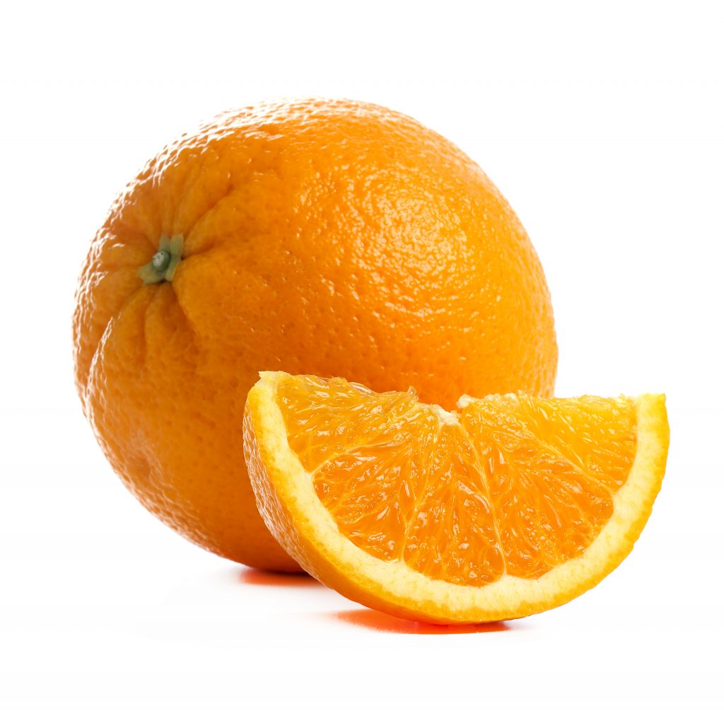 Orange on a white background. Copyright: Racool_studio/Freepik.