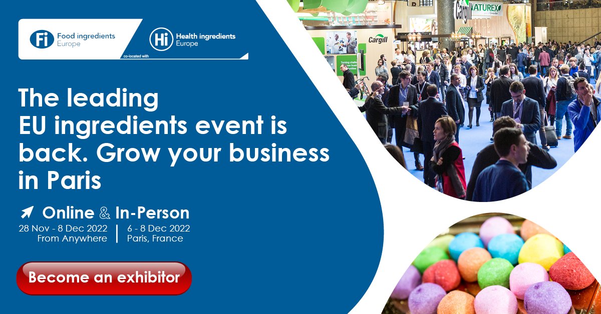 Food Ingredients Europe 2022 set for Paris in December Eurofresh